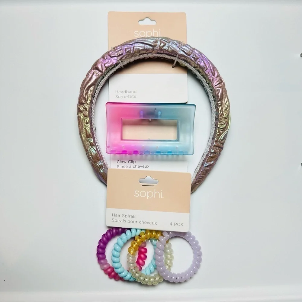 Sophi Hair Accessories Fun Beautiful Colorful Bundle - 6 Pieces